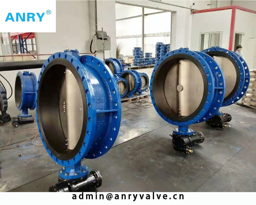 Wafer หรือ Lug Type Casted Iron Body วาล์วผีเสื้อที่นั่งยาง EPDM