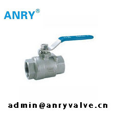 2 ชิ้นหญิง NPT BSP เกลียว A105 ร่างกาย CF8M ball PTFE Seat Ball Valve