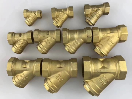 ISO228  4" Casted  Brass Inline Y Type Strainer With Long Handle