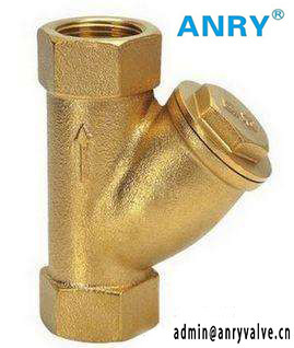 ISO228  4" Casted  Brass Inline Y Type Strainer With Long Handle